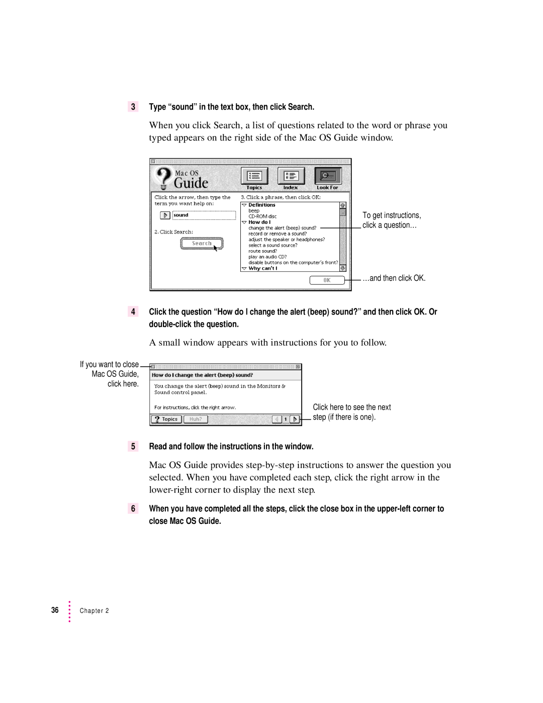 Apple 3400 Series manual Type sound in the text box, then click Search 