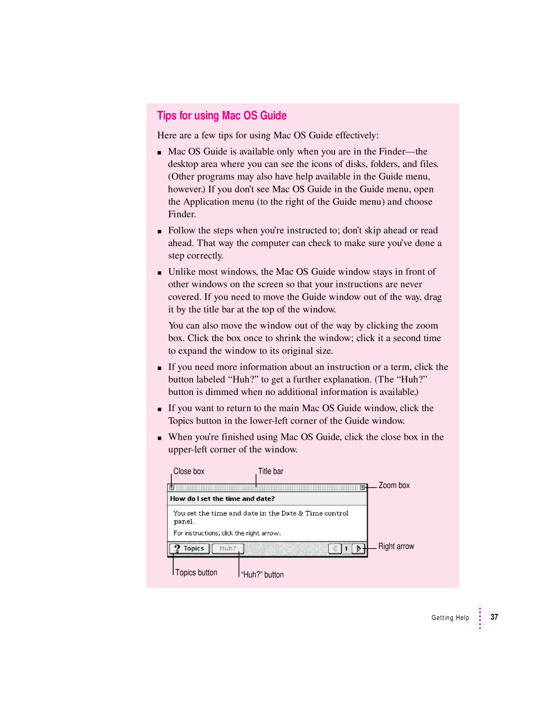 Apple 3400 Series manual Tips for using Mac OS Guide 