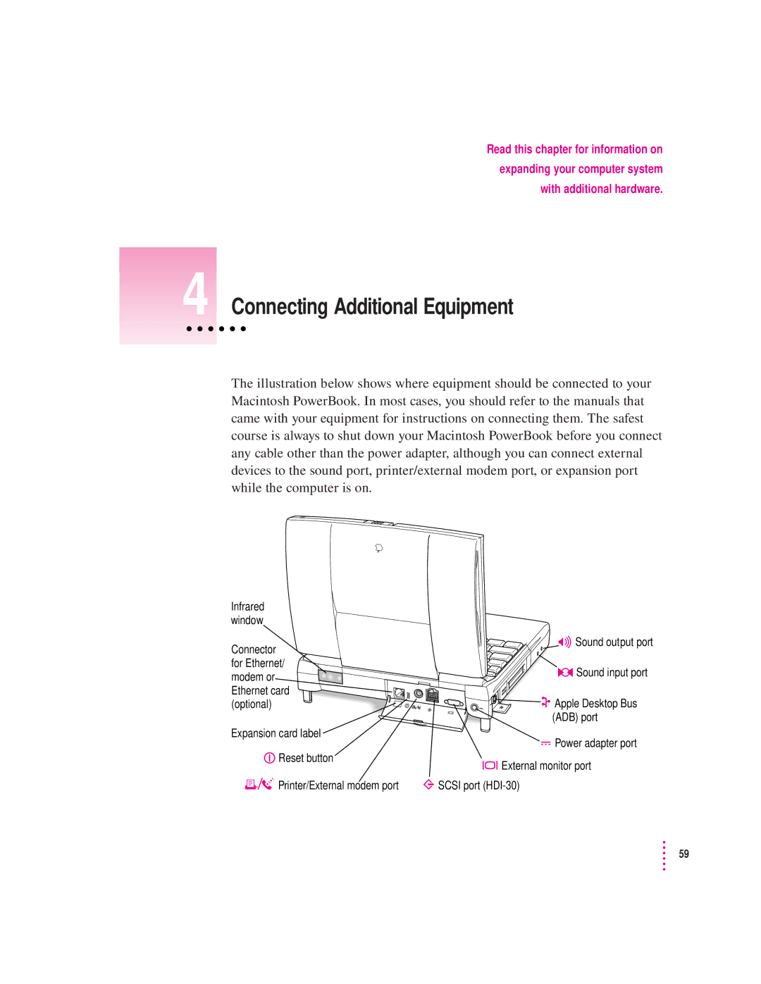 Apple 3400 Series manual Connecting Additional Equipment 