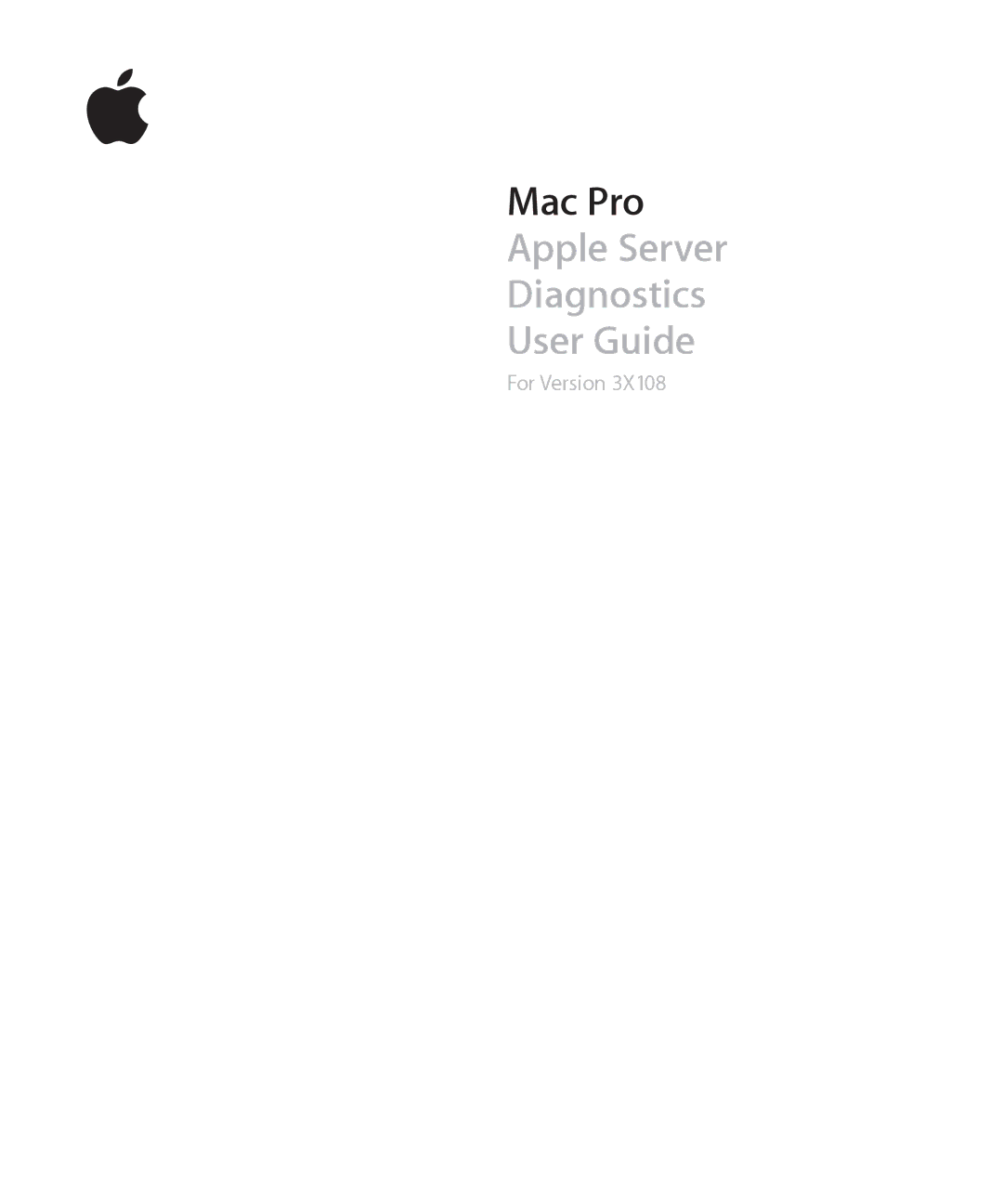 Apple 3X108 manual Apple Server Diagnostics User Guide 