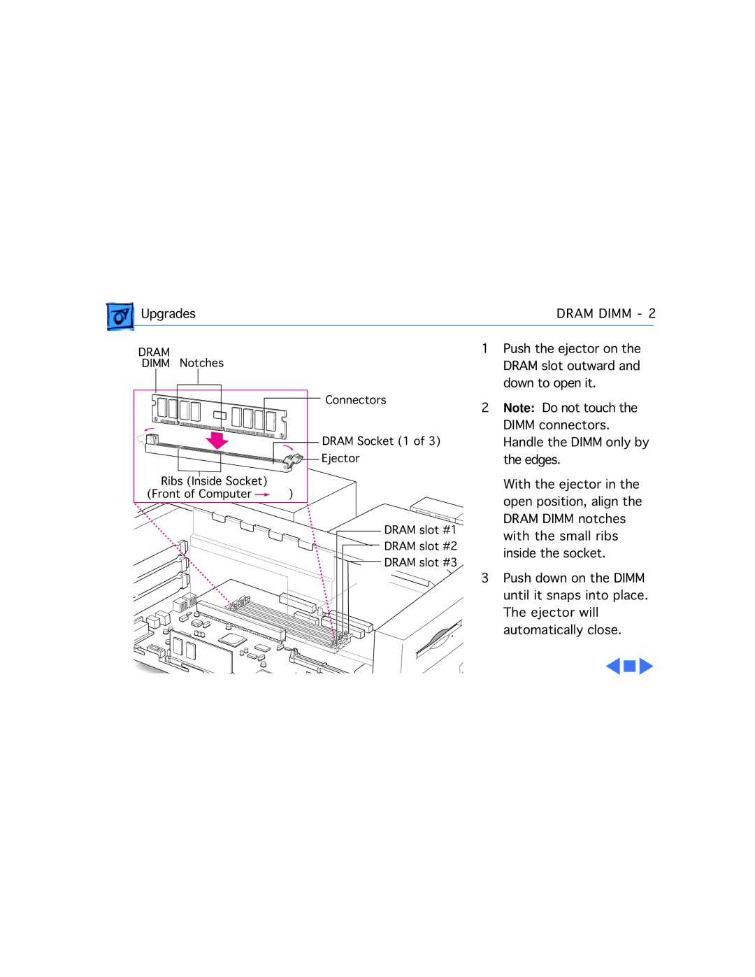 Apple 4400/200 PC manual Push the ejector on 