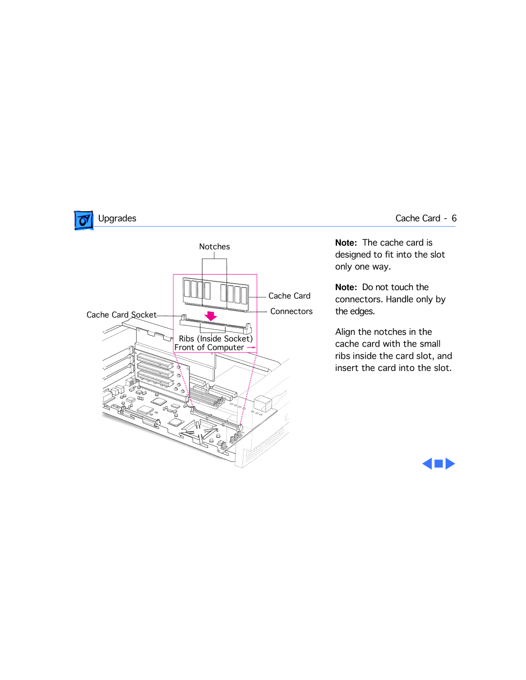 Apple 4400/200 PC manual Designed to fit into the slot 