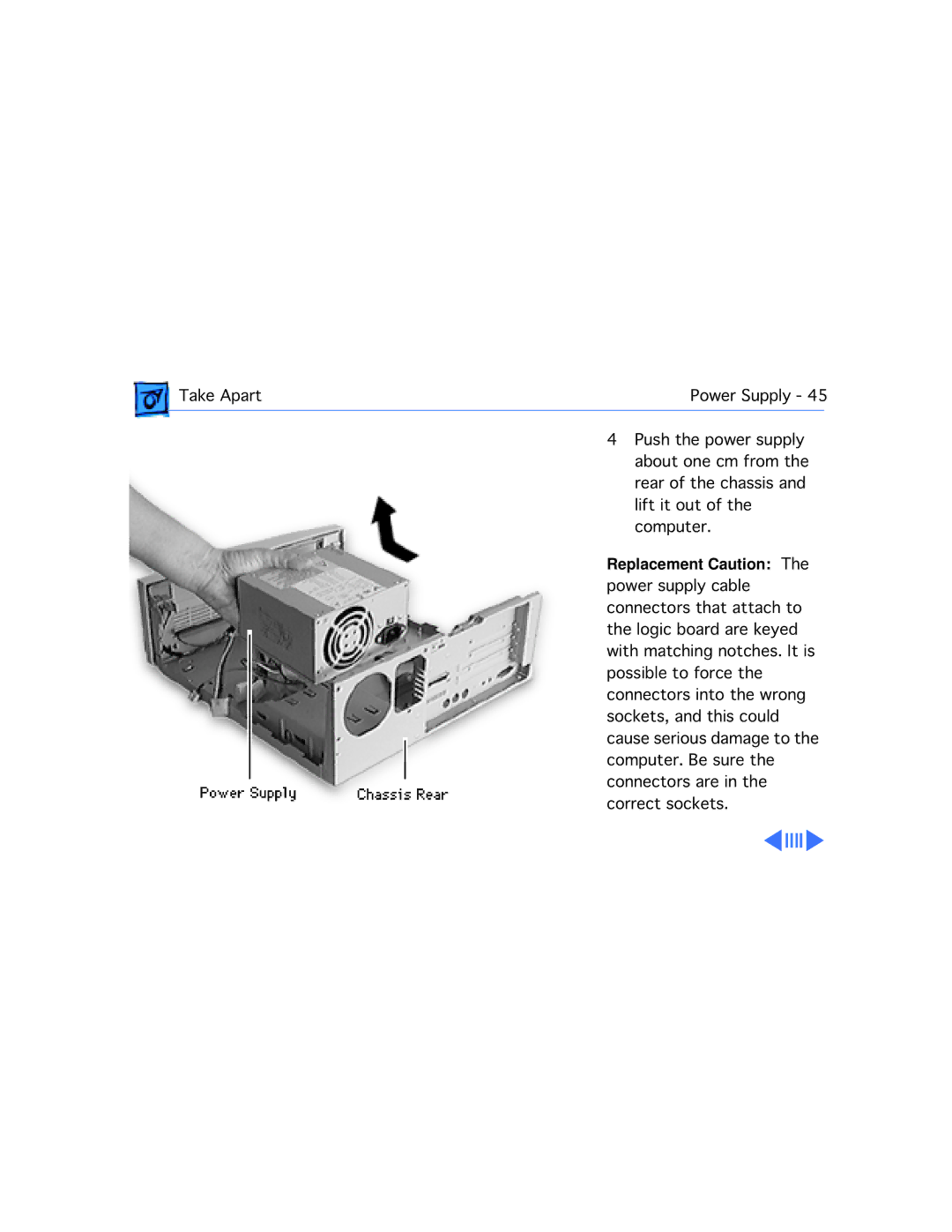 Apple 4400/200 PC manual Replacement Caution 