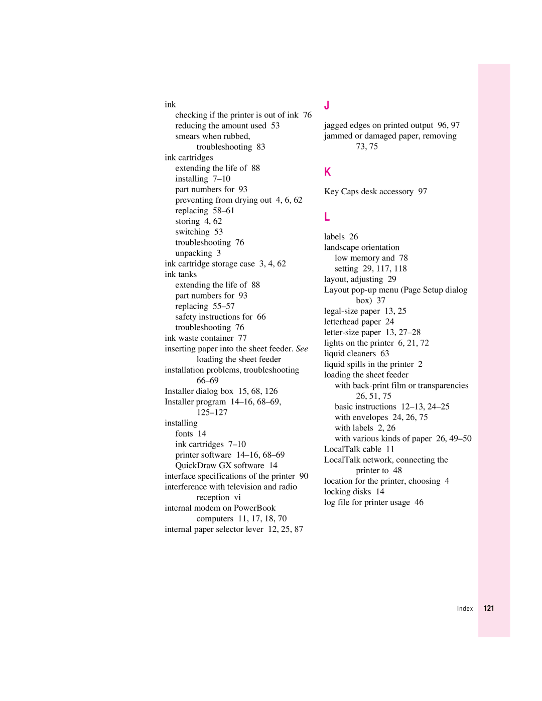 Apple 4500 important safety instructions Index 