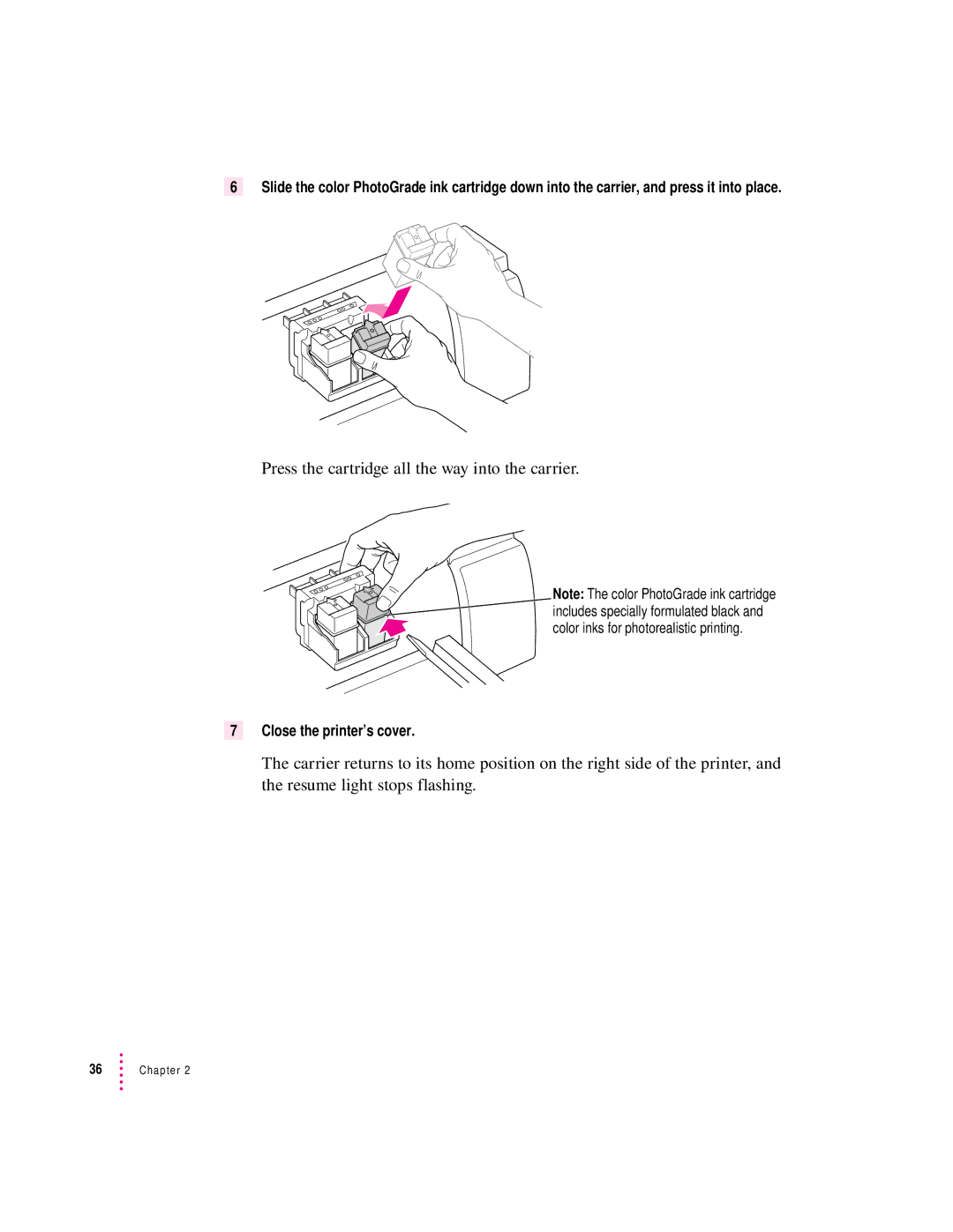 Apple 4500 important safety instructions Close the printer’s cover 