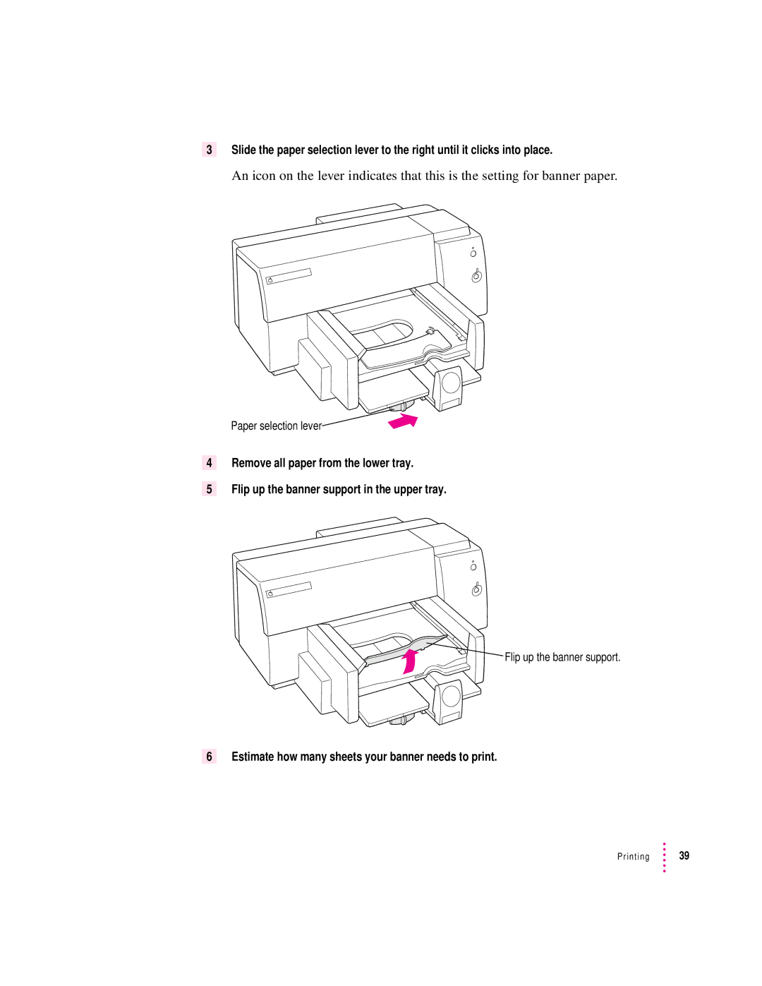 Apple 4500 important safety instructions Estimate how many sheets your banner needs to print 