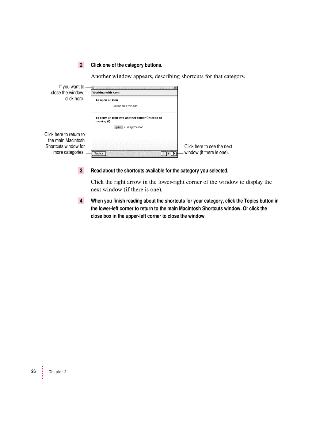 Apple 500 Series manual Click one of the category buttons 