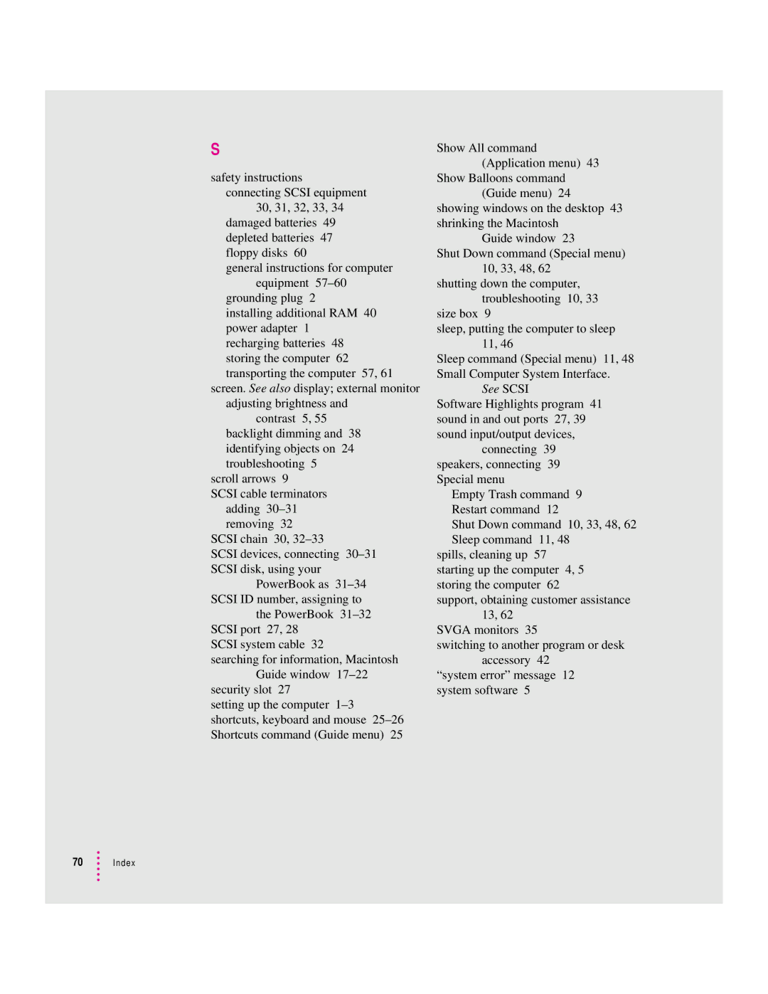 Apple 500 Series manual See Scsi 