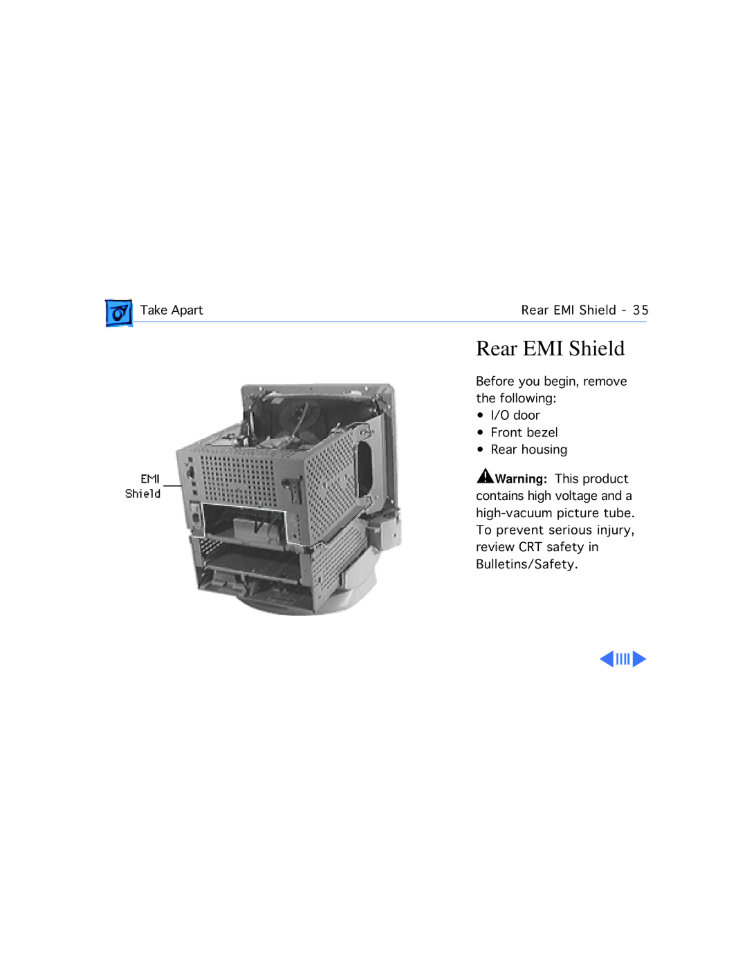 Apple 5280, 5260 manual Rear EMI Shield 