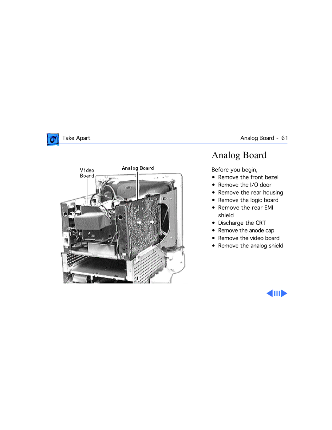 Apple 5280, 5260 manual Analog Board 