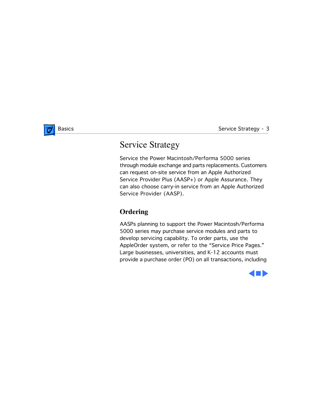 Apple 5280, 5260 manual Service Strategy, Ordering 