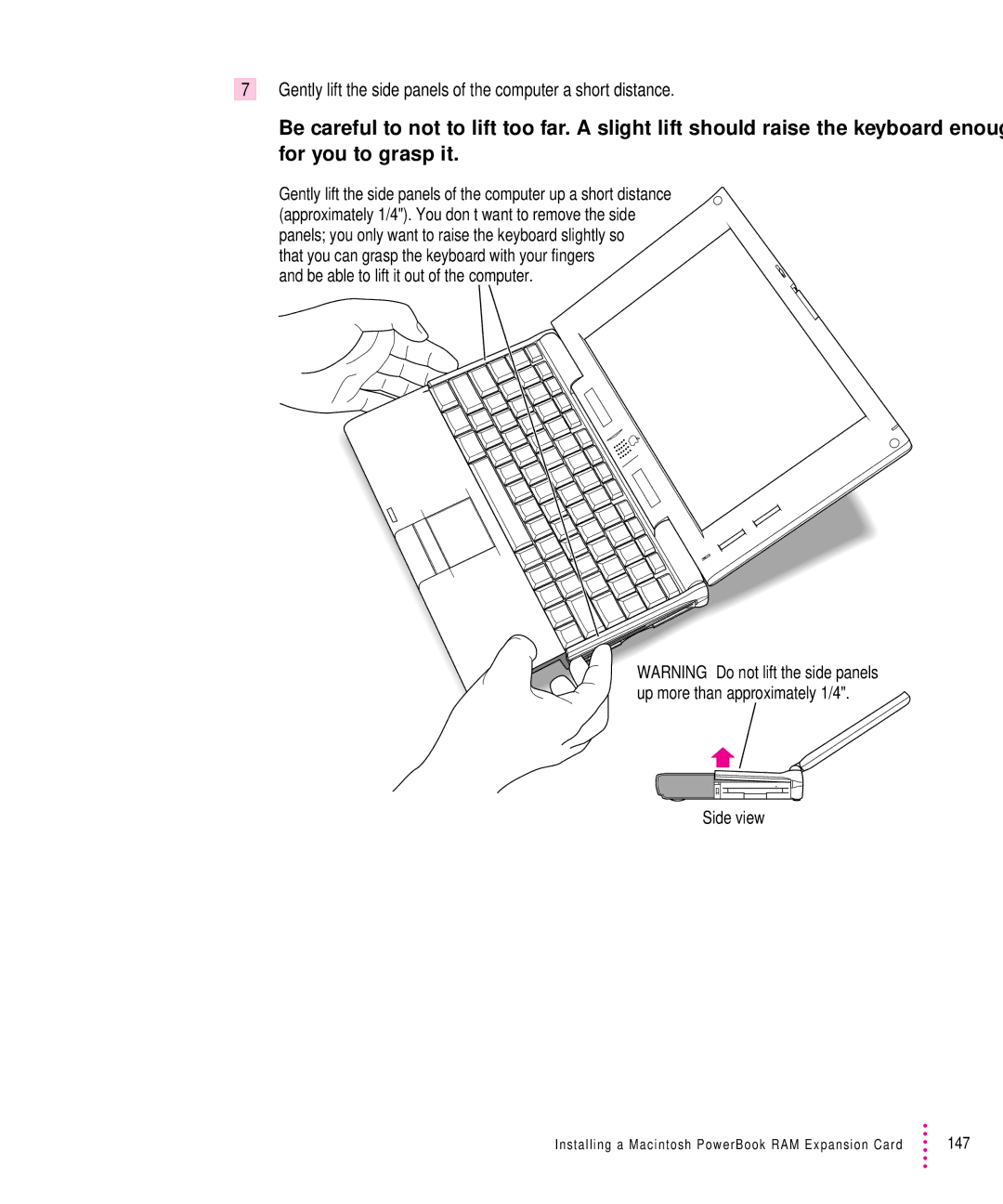 Apple 5300 Series manual Gently lift the side panels of the computer a short distance 