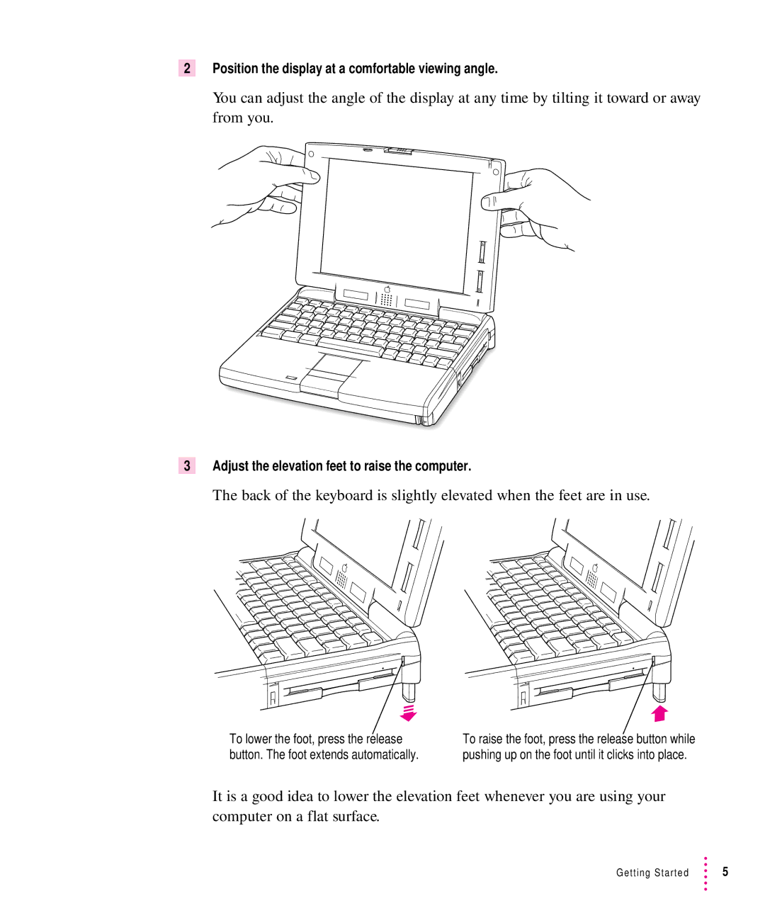 Apple 5300 Series manual Position the display at a comfortable viewing angle 