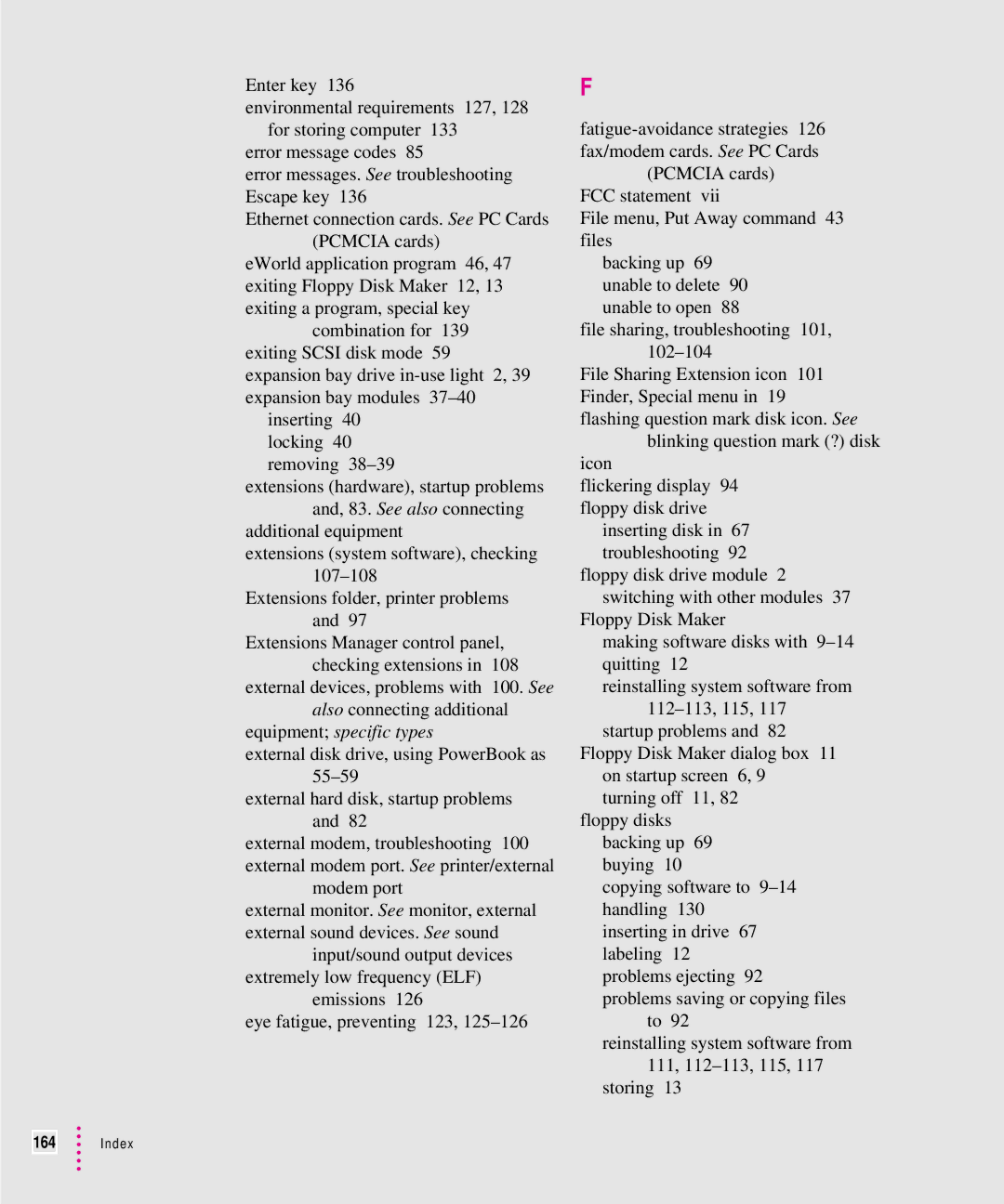 Apple 5300 Series manual Equipment specific types 