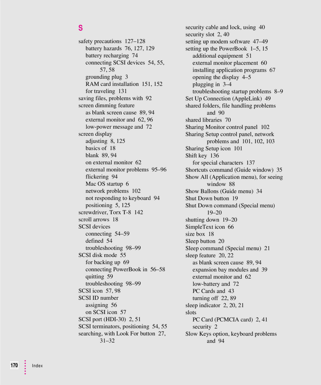 Apple 5300 Series manual Index 