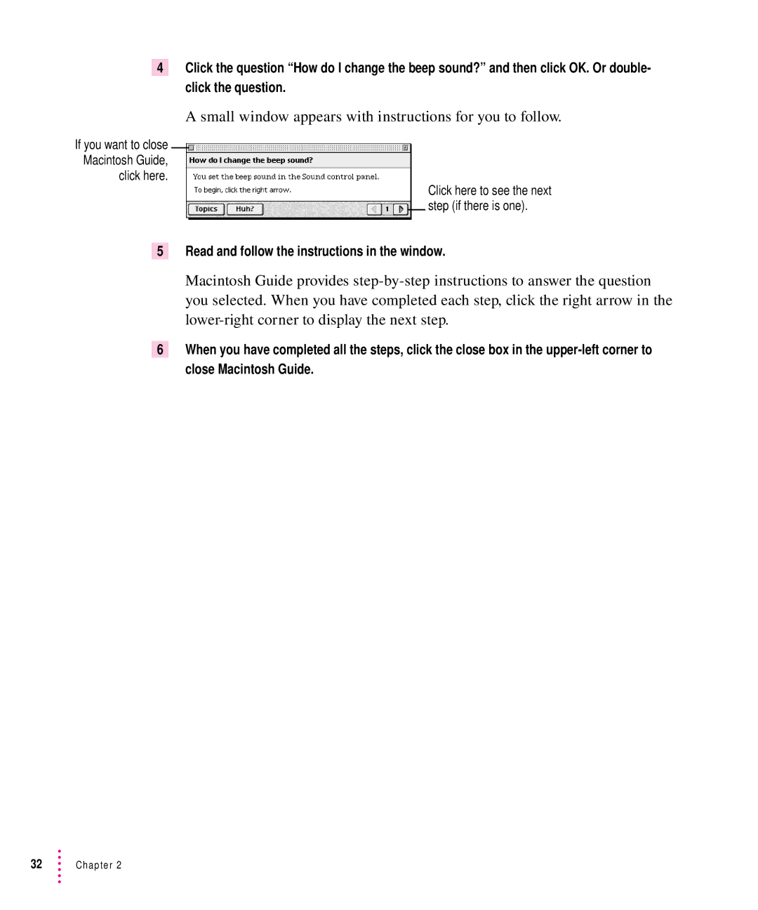 Apple 5300 Series manual If you want to close Macintosh Guide, click here 