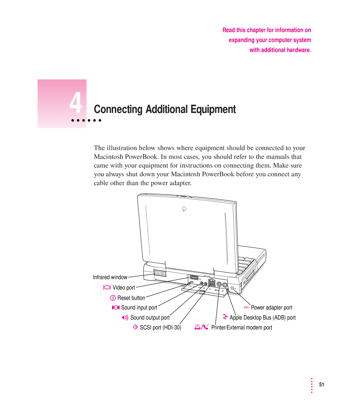 Apple 5300 Series manual Connecting Additional Equipment 