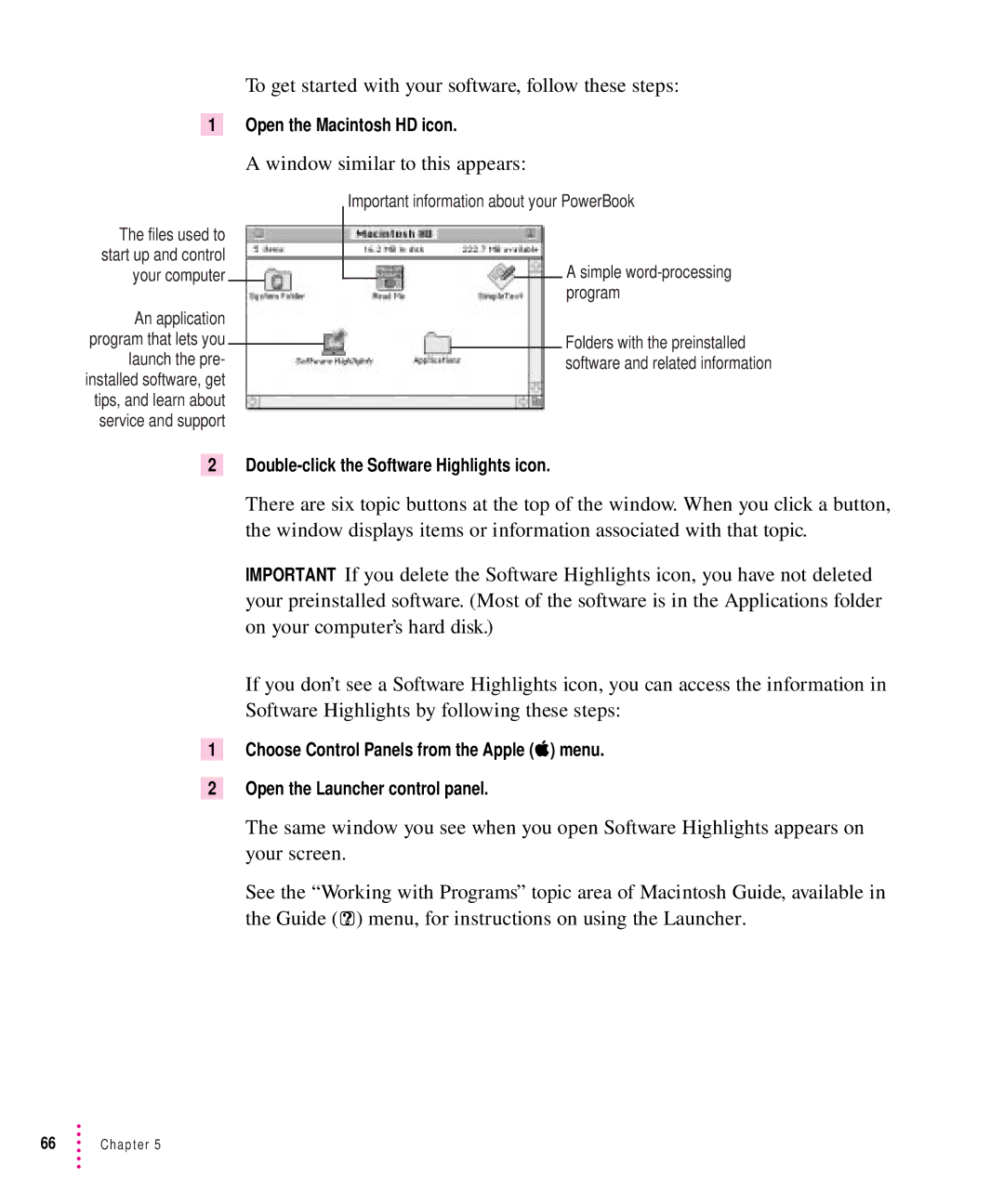 Apple 5300 Series manual To get started with your software, follow these steps, Window similar to this appears 