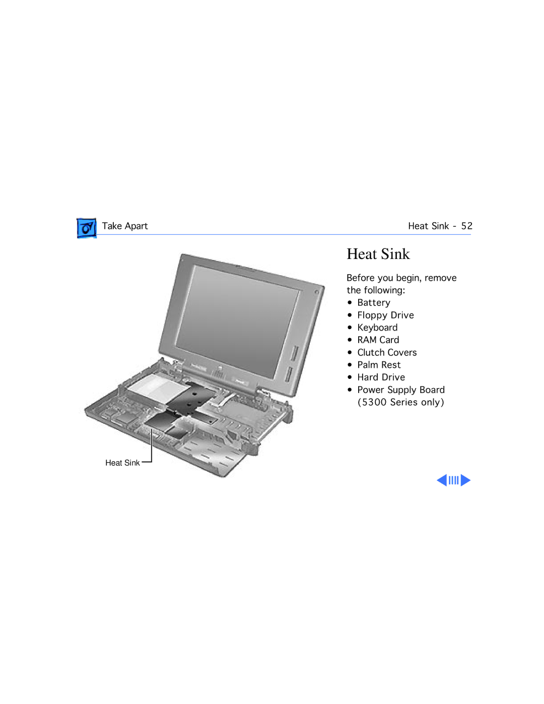 Apple 190CS/66, 5300C/100, 5300CE/117, 5300/100, 5300CS/100 manual Heat Sink 