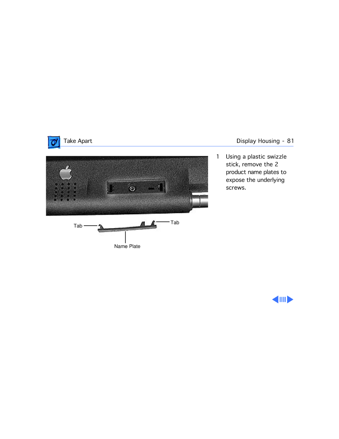 Apple 5300CS/100, 5300C/100, 5300CE/117, 5300/100, 190CS/66 manual Tab Name Plate 