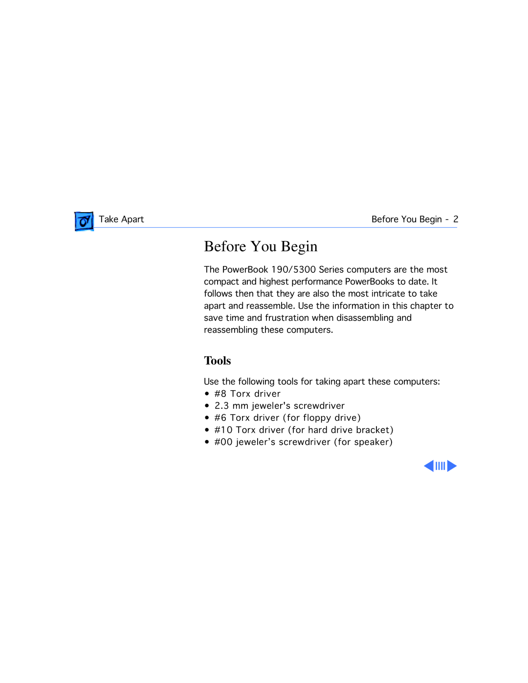 Apple 190CS/66, 5300C/100, 5300CE/117, 5300/100, 5300CS/100 manual Before You Begin, Tools 