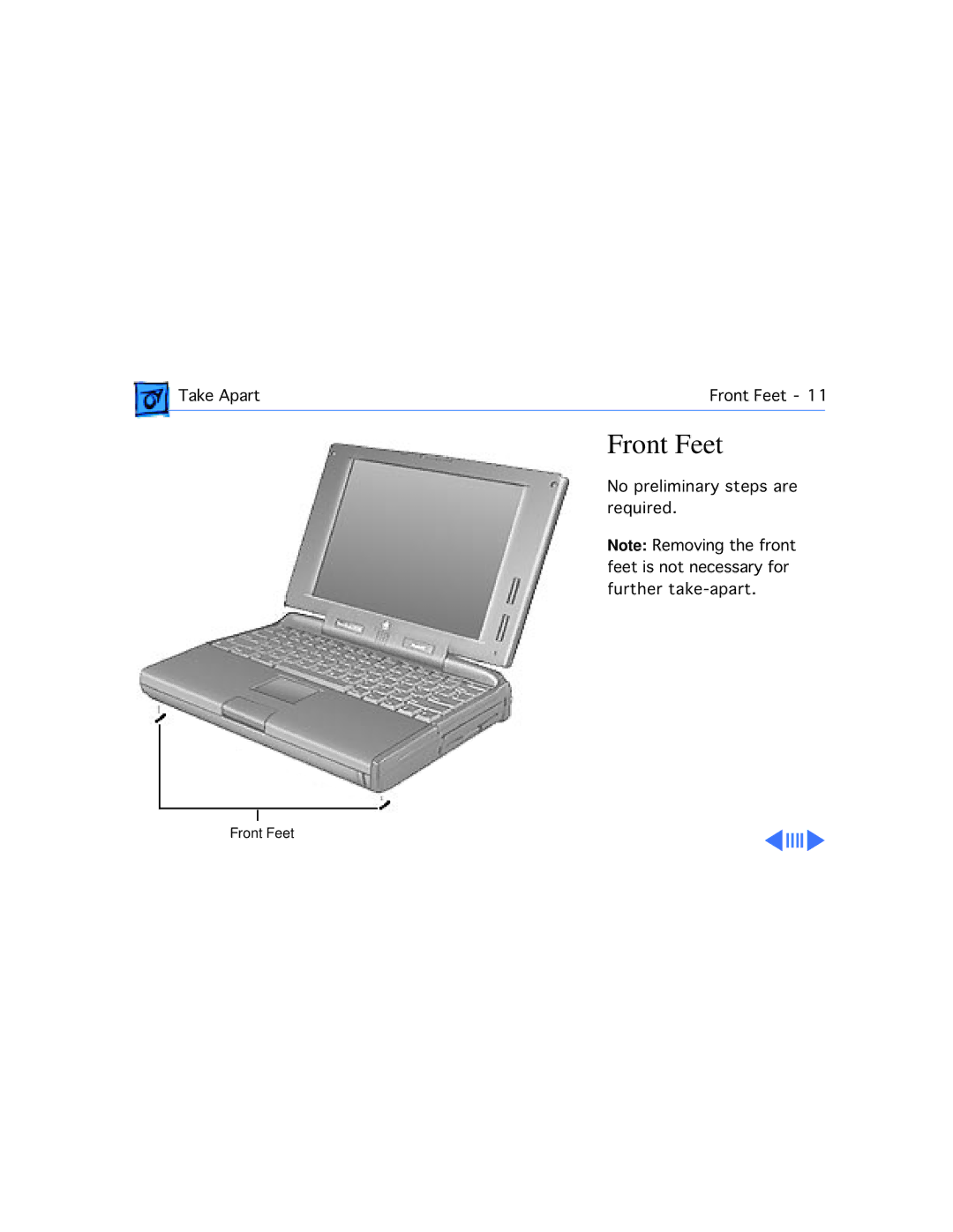 Apple 5300CS/100, 5300C/100, 5300CE/117, 5300/100, 190CS/66 manual Front Feet 