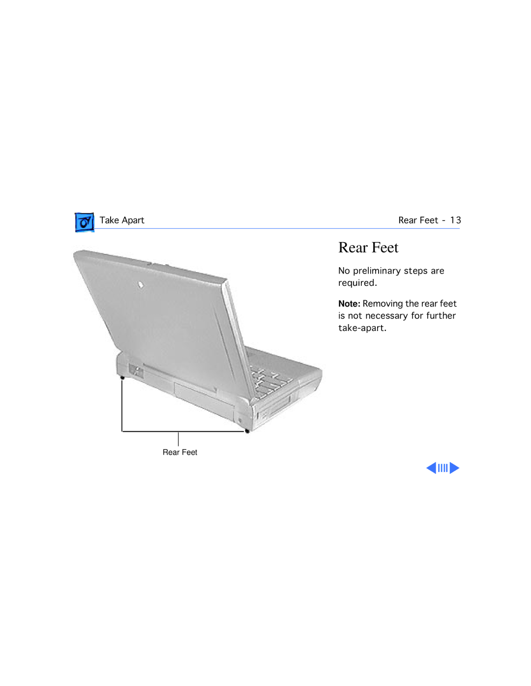 Apple 5300C/100, 5300CE/117, 5300/100, 5300CS/100, 190CS/66 manual Rear Feet 