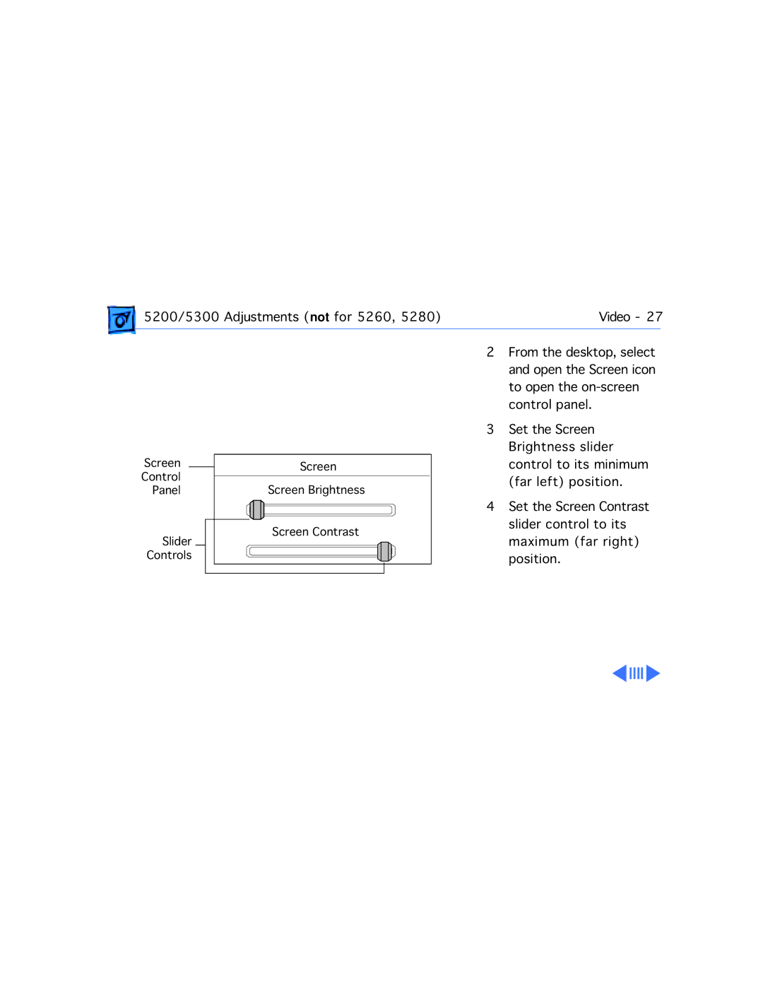 Apple 5200CD, 5300CD, 5200/75 LC, 5300/100 LC, 5215CD, 5320CD manual 5200/5300 Adjustments not for 5260 Video 