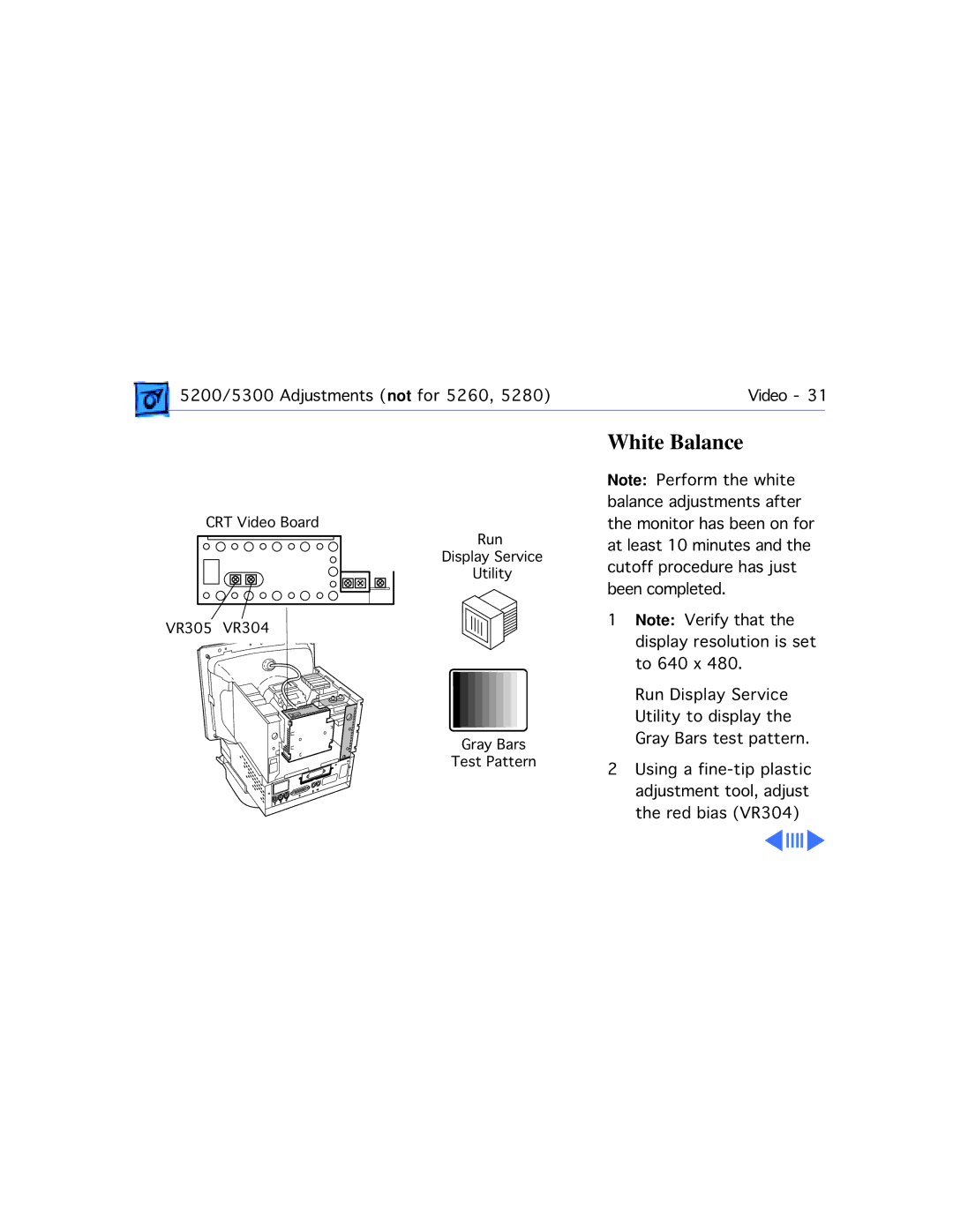 Apple 5320CD, 5300CD, 5200CD, 5200/75 LC, 5300/100 LC, 5215CD manual White Balance 