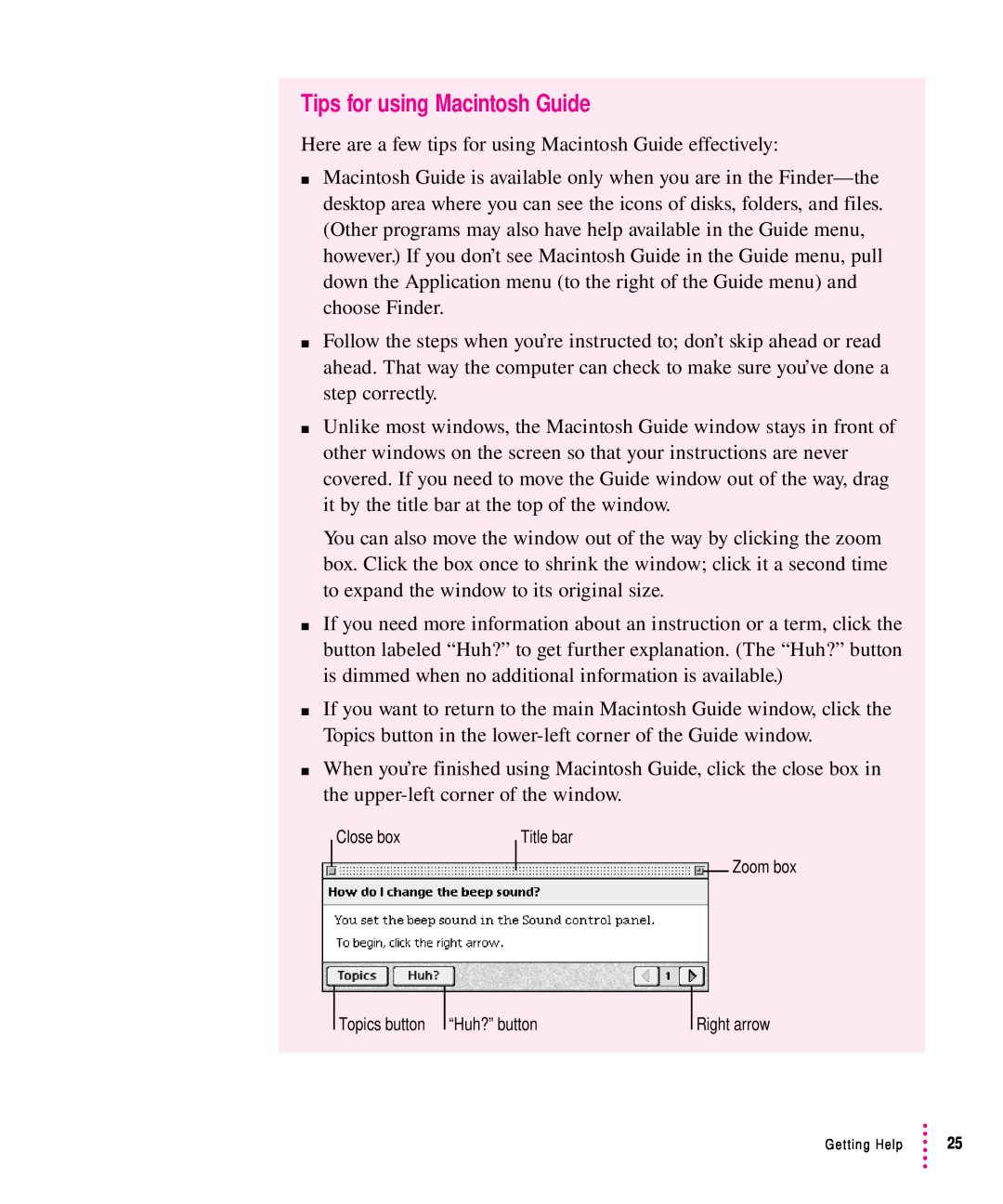 Apple 5200CD, 5300CD manual Tips for using Macintosh Guide 
