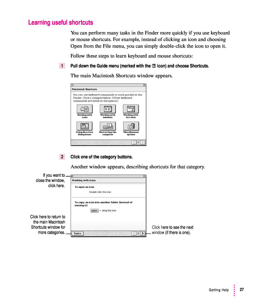 Apple 5200CD, 5300CD manual Learning useful shortcuts 