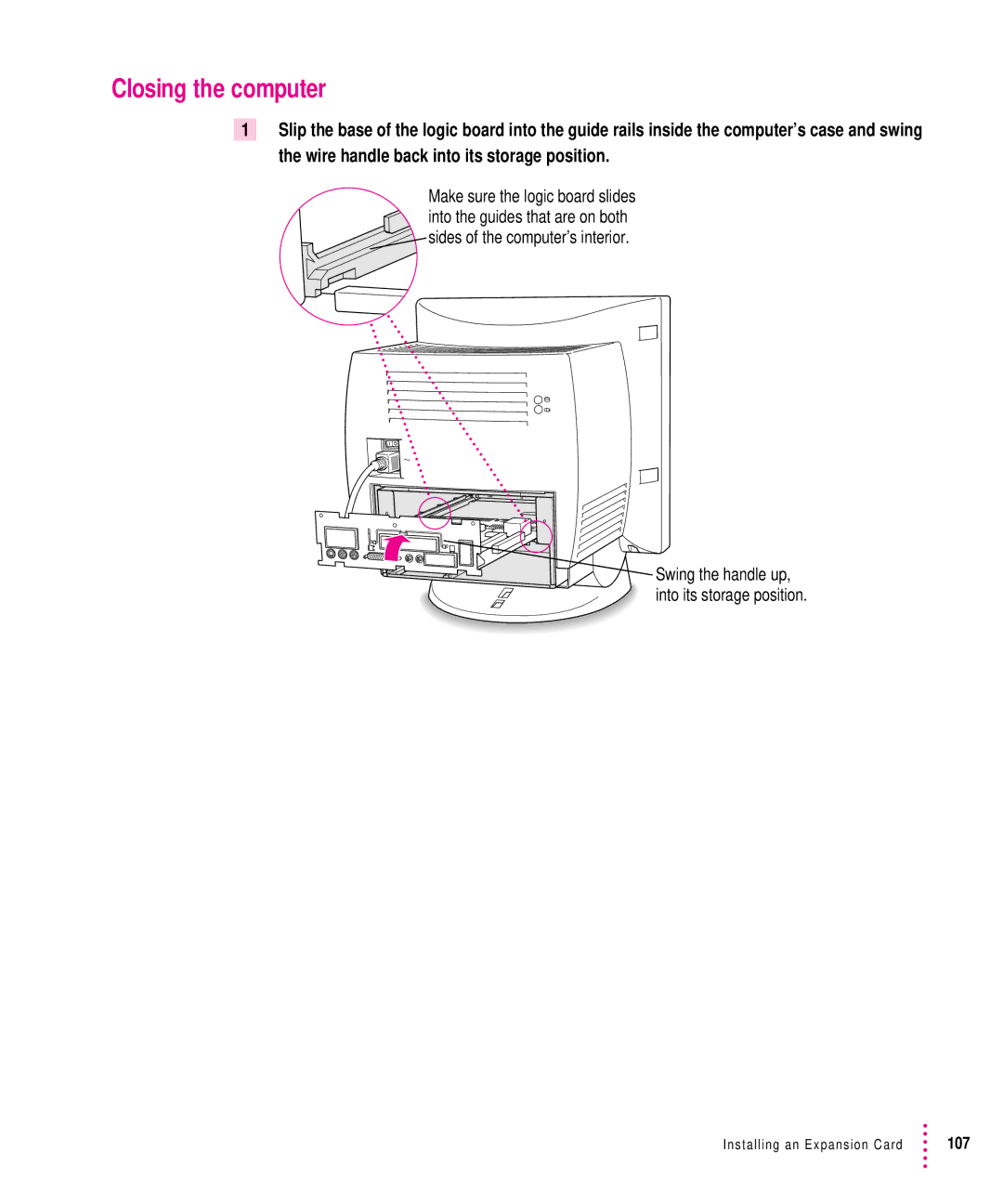 Apple 5200CD, 5300CD manual Closing the computer 