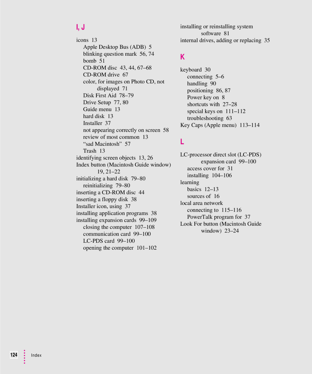 Apple 5300CD, 5200CD manual Index 