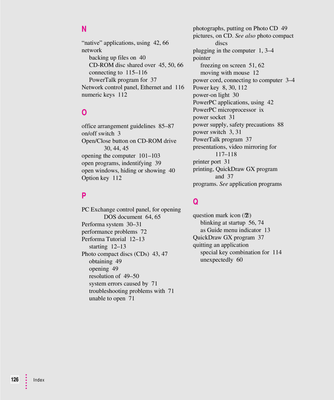 Apple 5300CD, 5200CD manual Index 