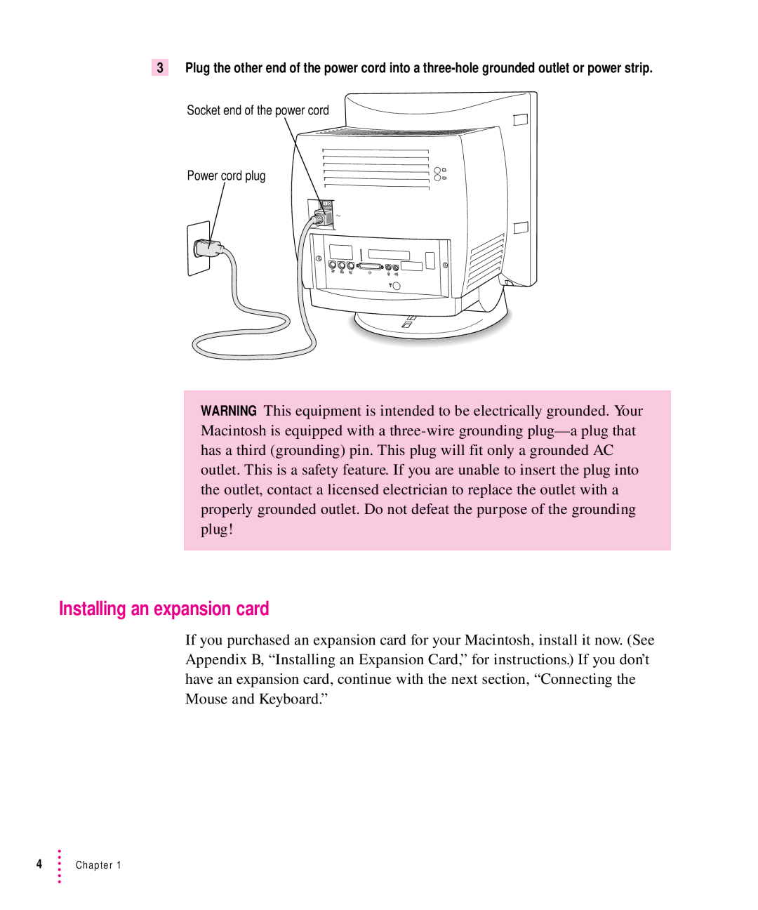 Apple 5300CD, 5200CD manual Installing an expansion card 