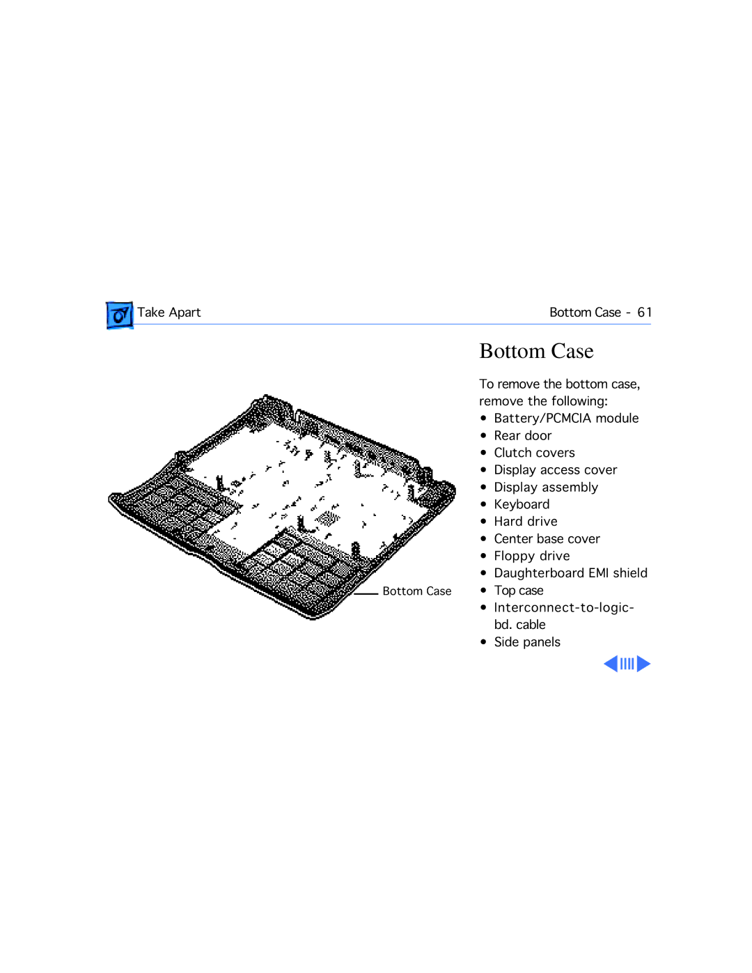 Apple 540C, 520C manual Bottom Case 