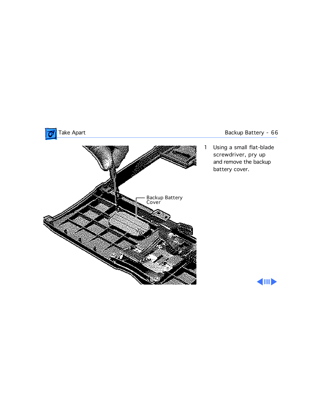 Apple 540C, 520C manual Backup Battery Cover 