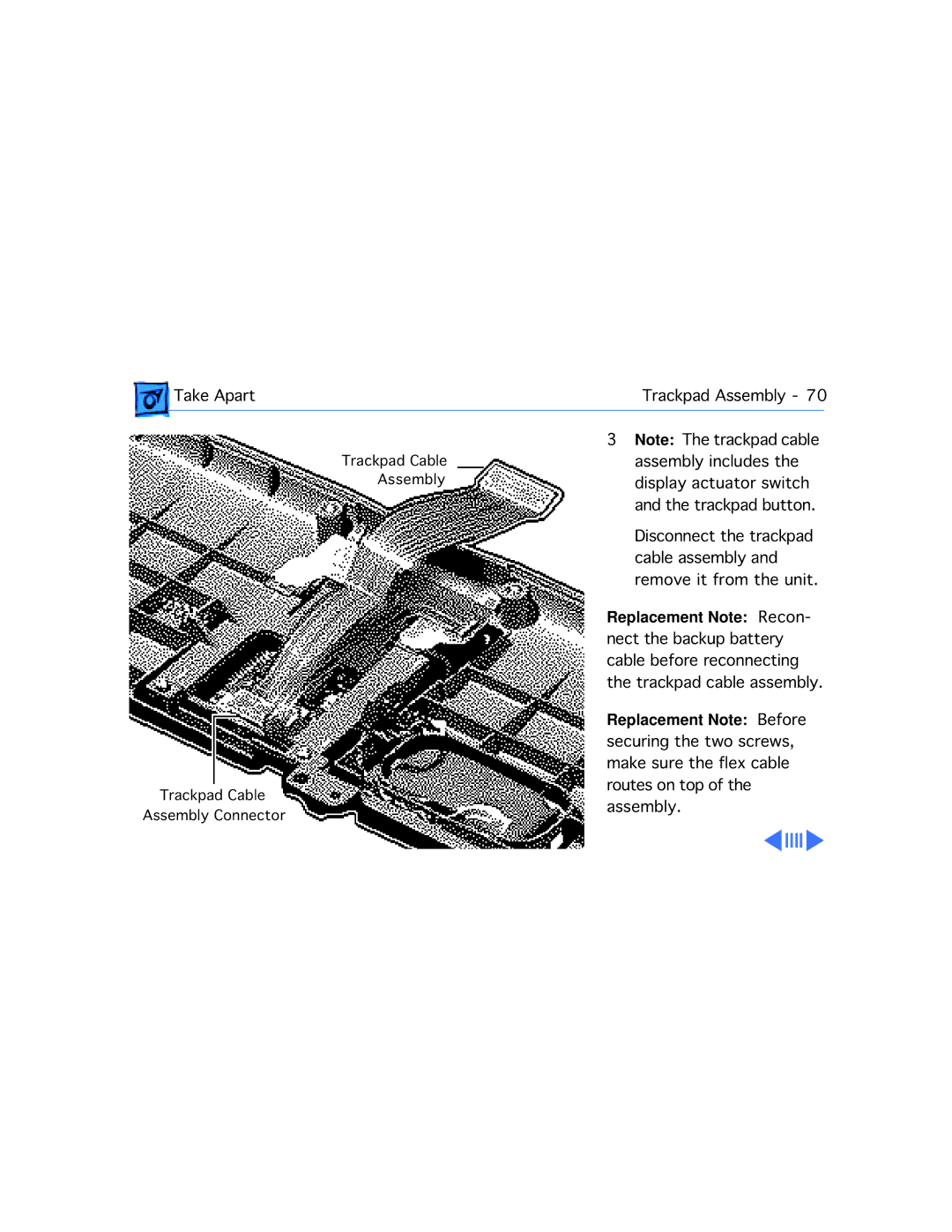 Apple 540C, 520C manual Replacement Note Recon 