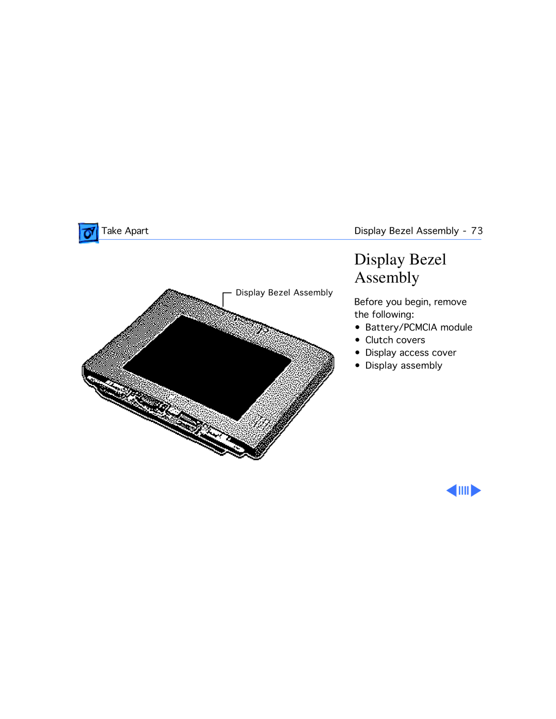 Apple 540C, 520C manual Display Bezel, Assembly 