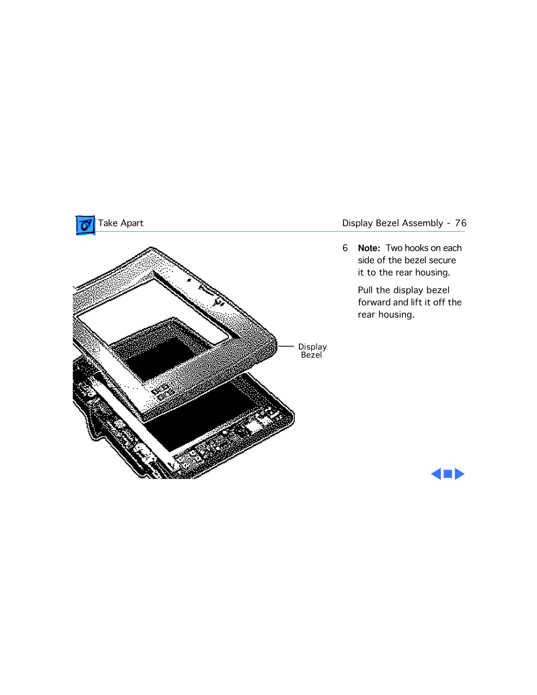 Apple 520C, 540C manual Display Bezel 