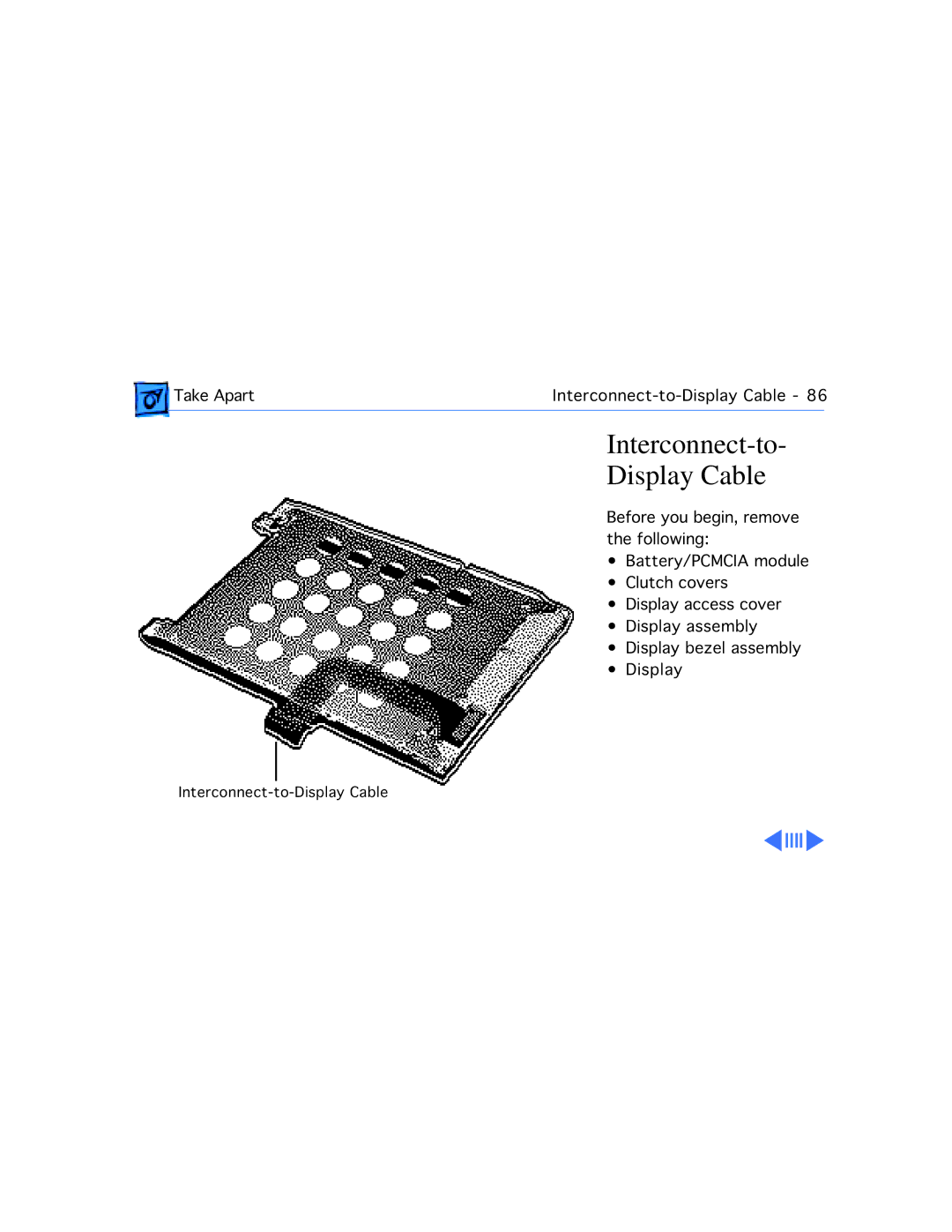 Apple 540C, 520C manual Interconnect-to Display Cable 