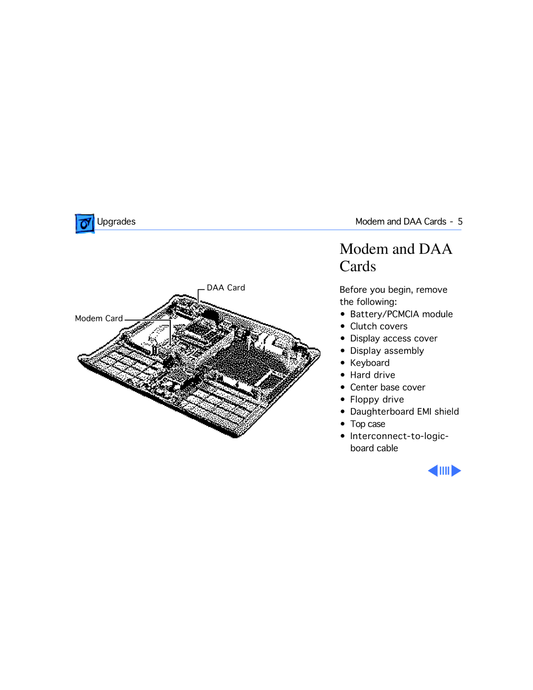 Apple 520C, 540C manual Modem and DAA, Cards 