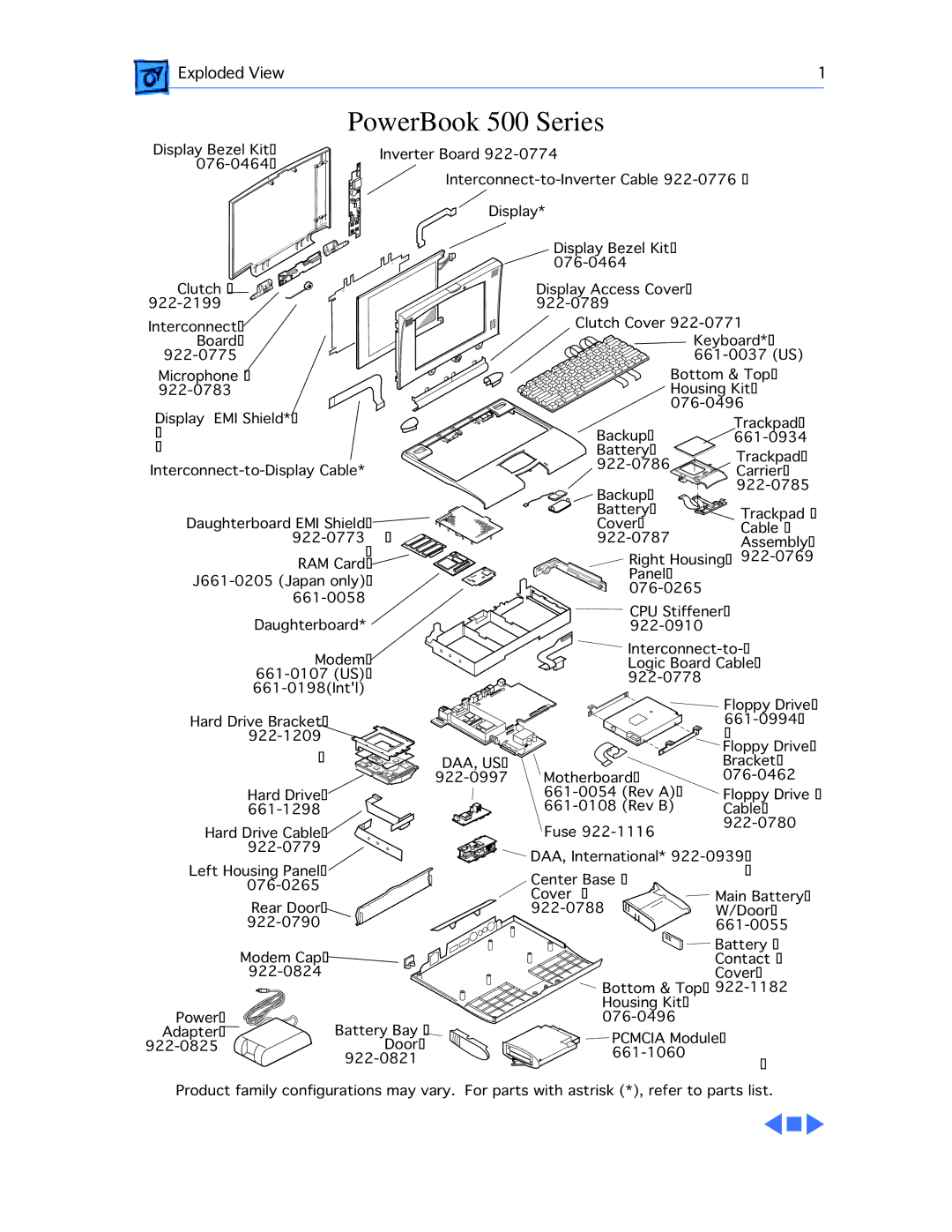 Apple 540C, 520C manual PowerBook 500 Series, Daa, Us 