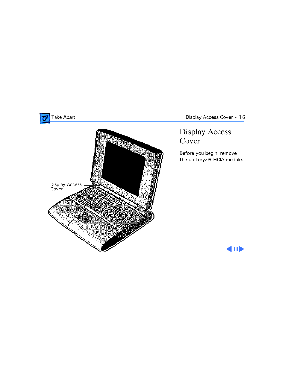 Apple 520C, 540C manual Display Access Cover 