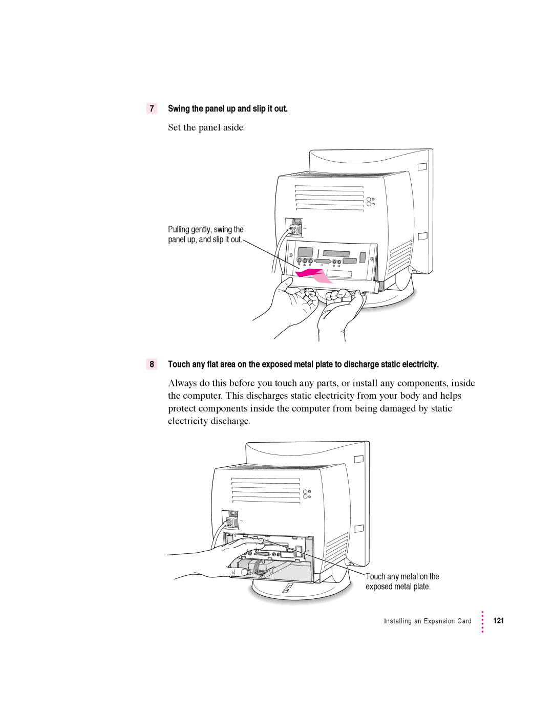 Apple 5400 Series manual Set the panel aside 