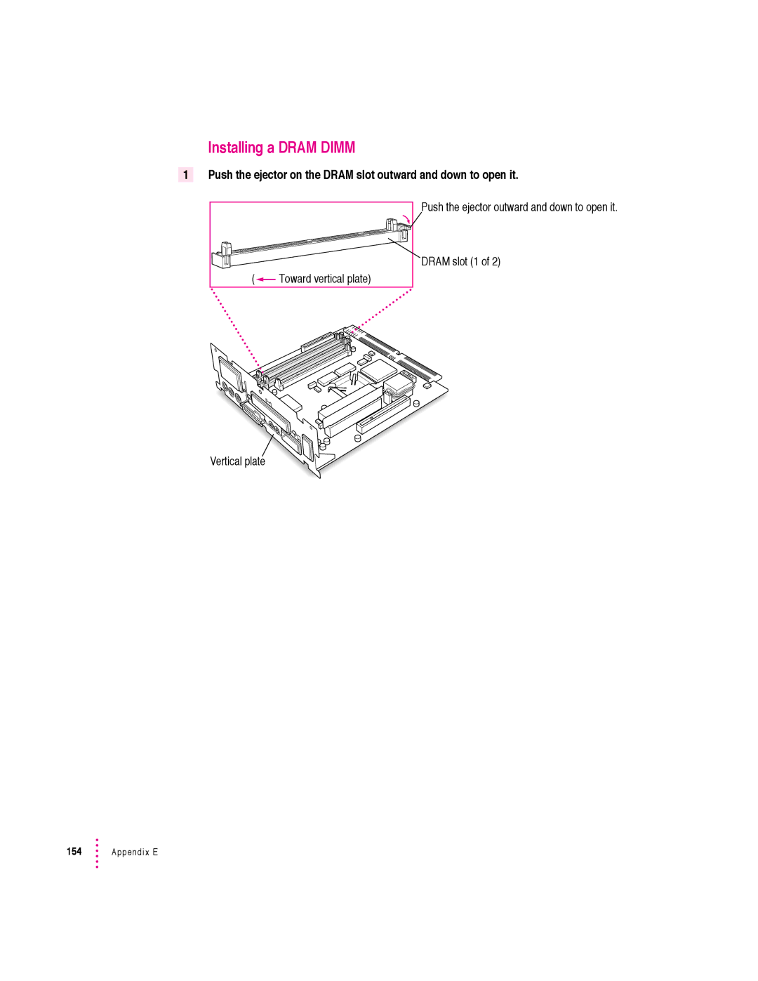 Apple 5400 Series manual Installing a Dram Dimm 