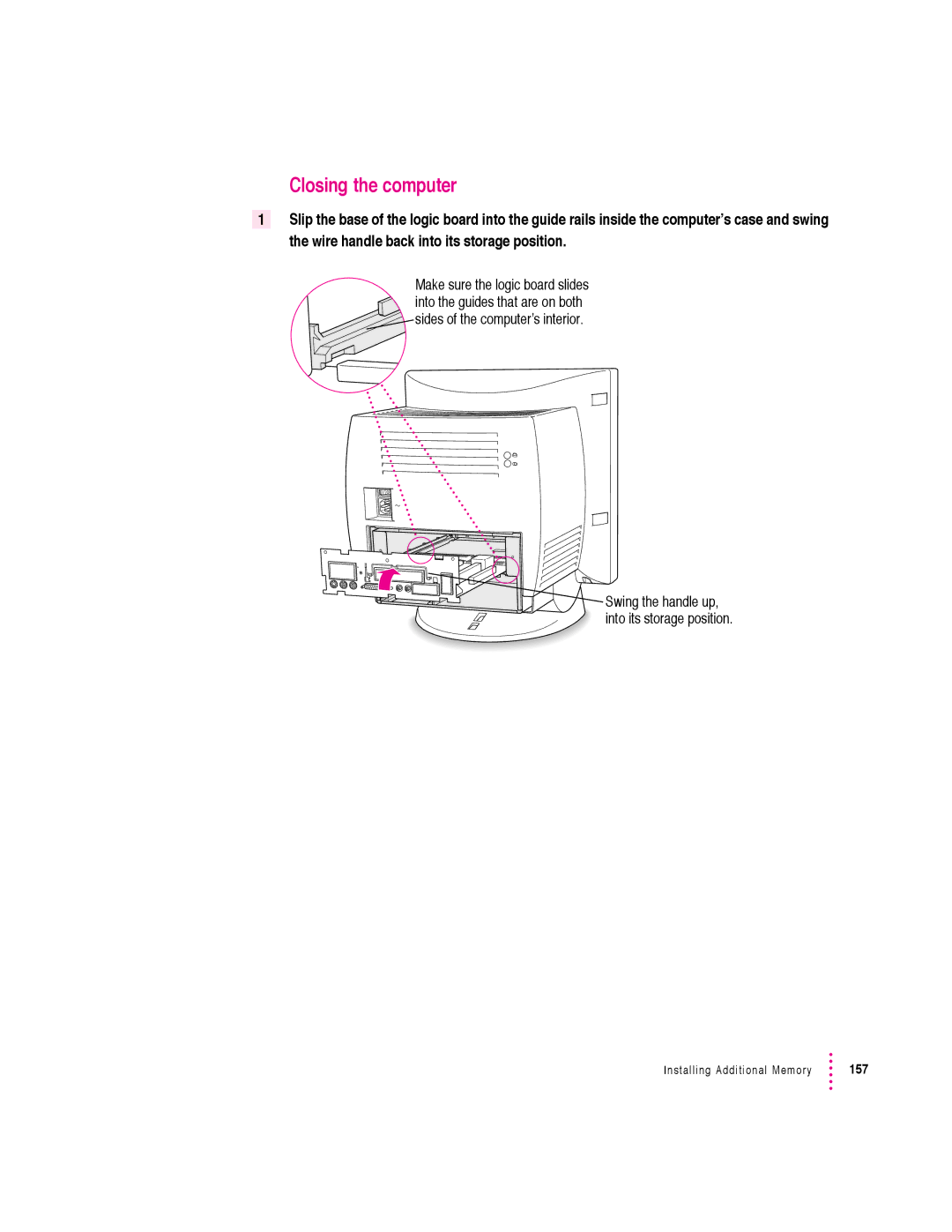 Apple 5400 Series manual Closing the computer 