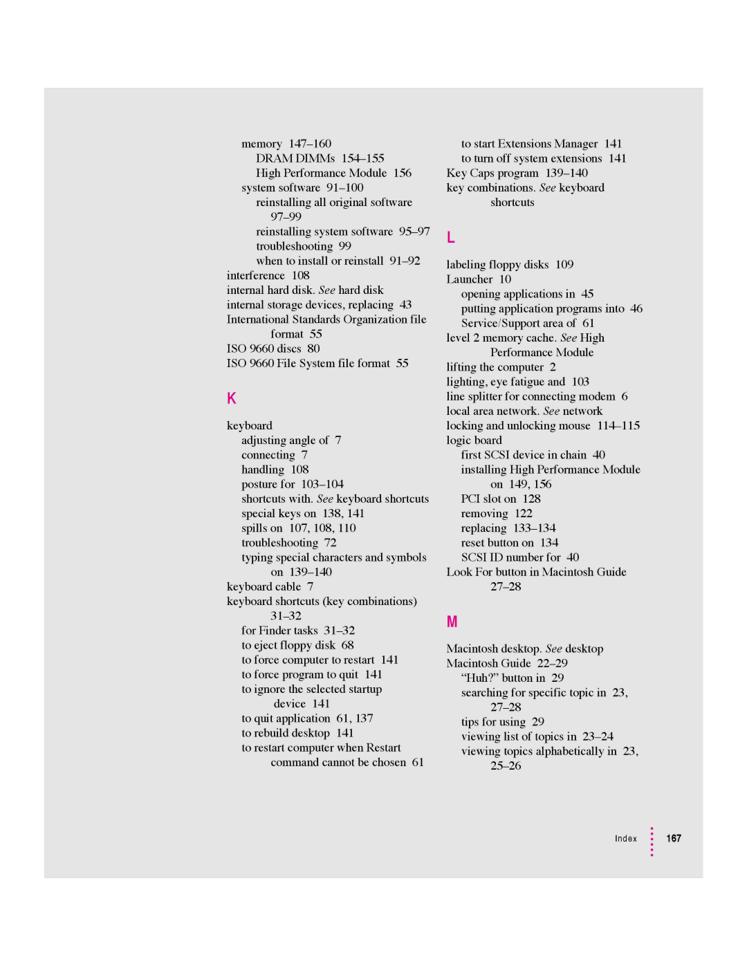 Apple 5400 Series manual Index 