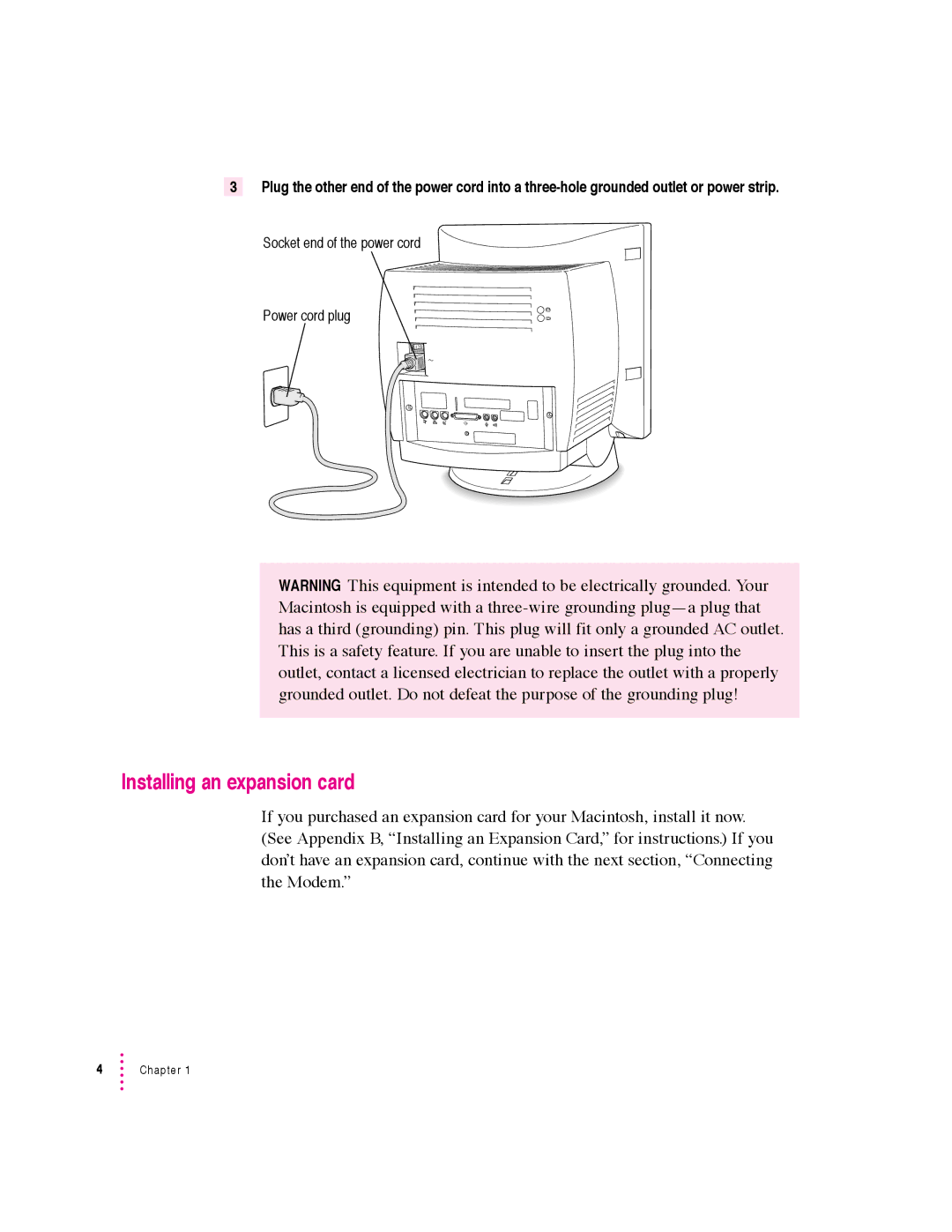 Apple 5400 Series manual Installing an expansion card 