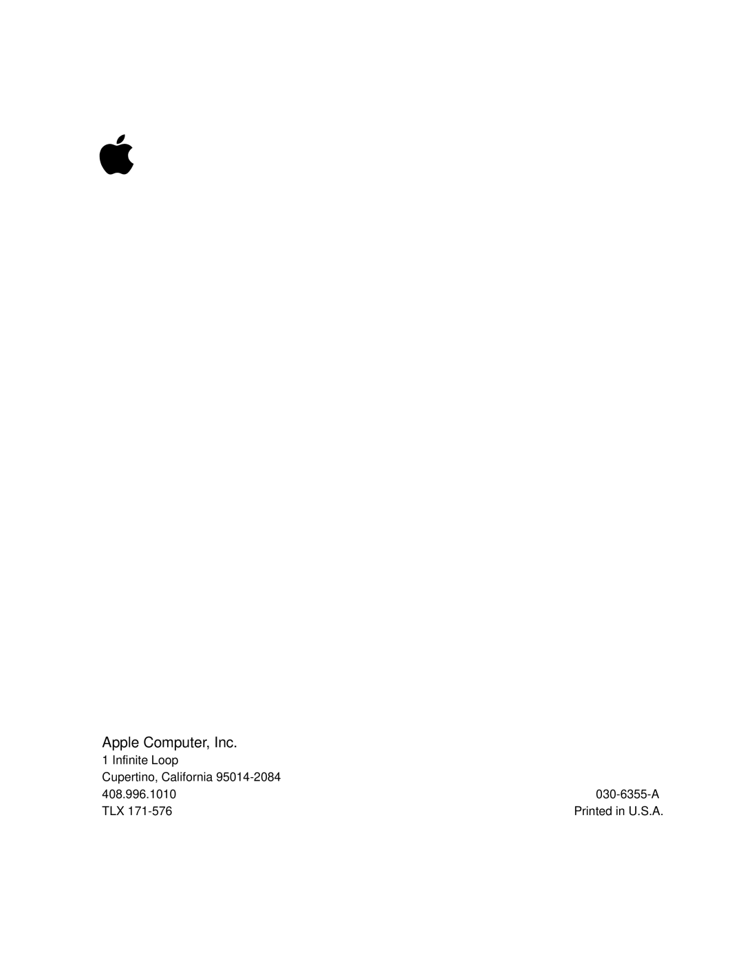 Apple 570 series, 550 series manual Apple Computer, Inc 